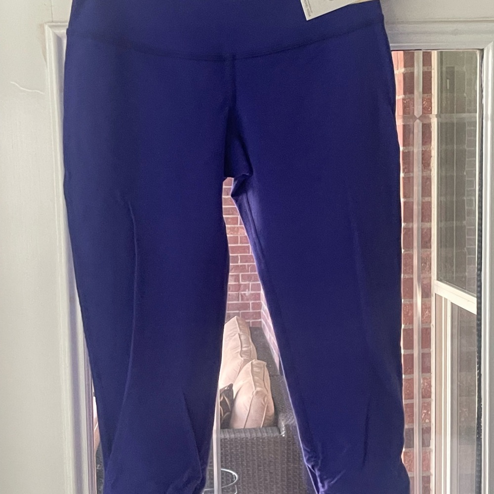 Beyond Yoga Women's Leggings in Deep Blue/Purple - Gathered Leggings